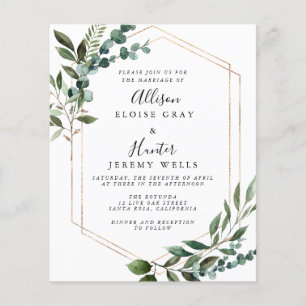 Budget Wedding Invitation  Flyer