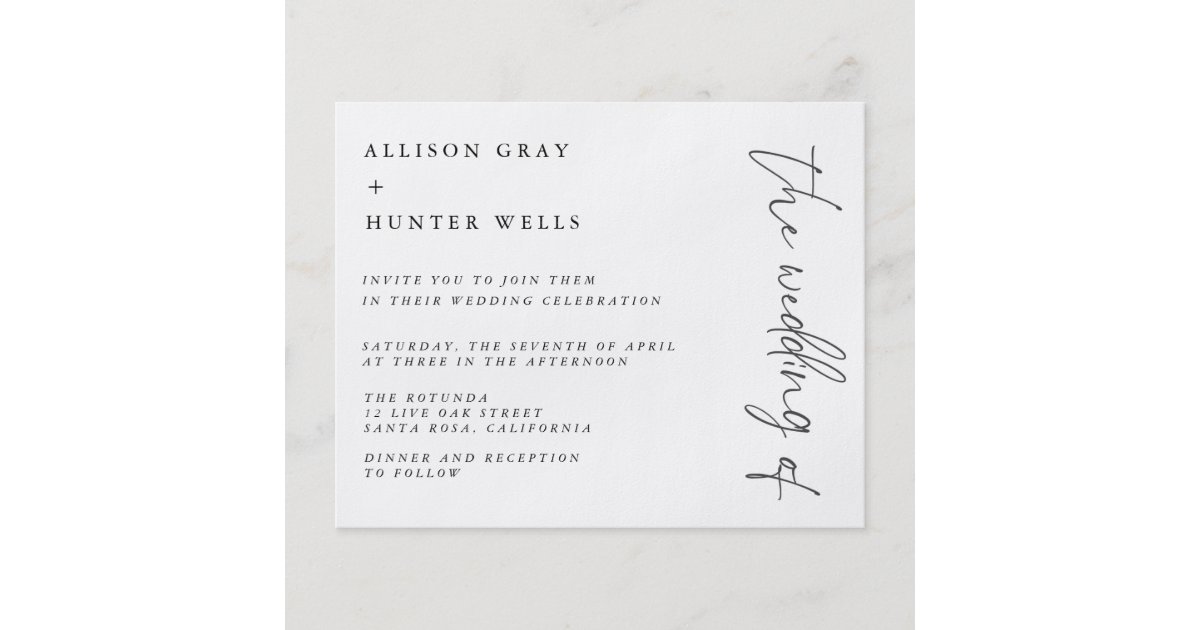 Budget Wedding Invitation Flyer Zazzle