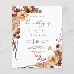 Budget Wedding Invitation   November Flyer