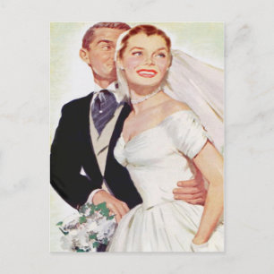 budget wedding invitation postcard