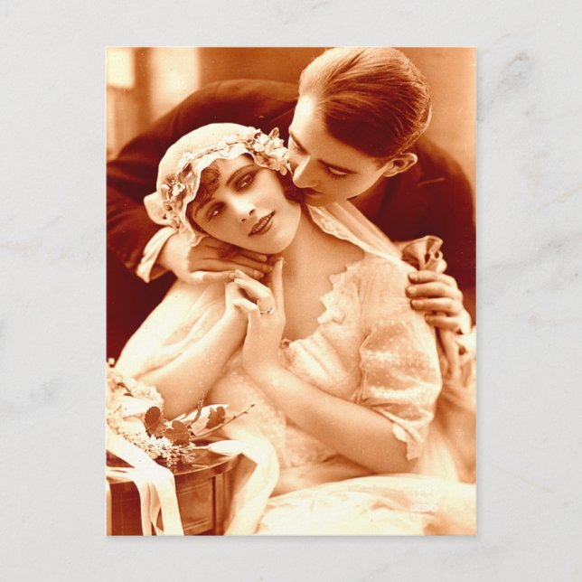 budget wedding invitation postcard (Front)