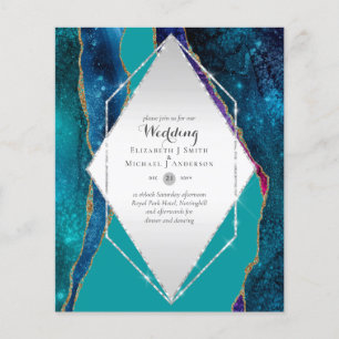 BUDGET WEDDING INVITATIONS - AGATE SPARKLES FLYER
