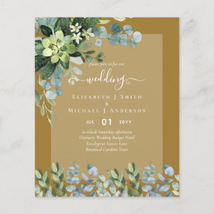 BUDGET WEDDING INVITATIONS SAVE DATES - GREENERY FLYER