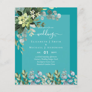 BUDGET WEDDING INVITATIONS SAVE DATES - GREENERY FLYER
