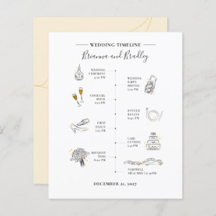 Budget Wedding Itinerary Program Modern Icons