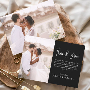 Budget Wedding Minimalist Photo Thank You Cards