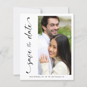 Budget Wedding Modern Script Minimalist Photo 