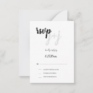 Budget Wedding Monogram RSVP Response Cards