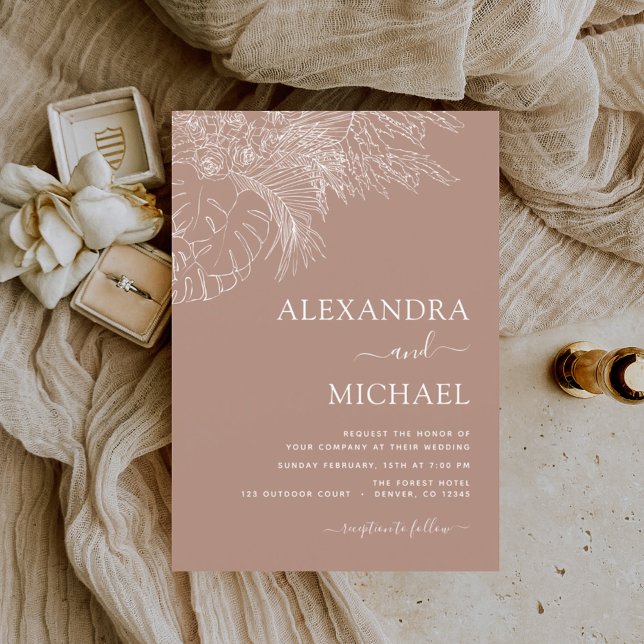 Budget Wedding Pampas Grass Terracotta Flyer (Creator Uploaded)
