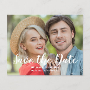 Budget Wedding Photo Flat Save The Date  Flyer