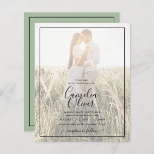 BUDGET Wedding PHOTO OVERLAY Sage Monochrome