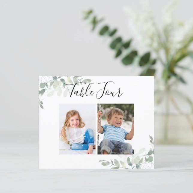 BUDGET Wedding Photo Table Number Cards (Standing Front)