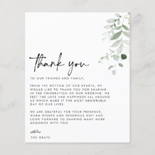 BUDGET Wedding Photo Thank You Card