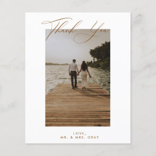 BUDGET Wedding Photo Thank You Card