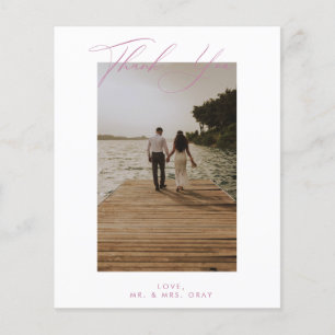 BUDGET Wedding Photo Thank You Card