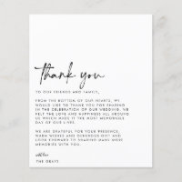 BUDGET Wedding Photo Thank You Card