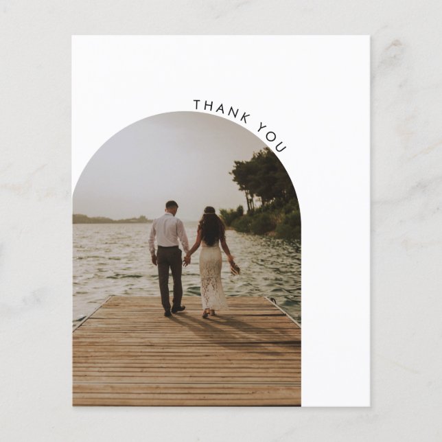 BUDGET Wedding Photo Thank You Card Flyer (Front)