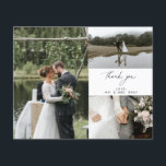 BUDGET Wedding Photo Thank You Card Flyer<br><div class="desc">This timeless, romantic design features a modern script paired with bold text. Please contact me if you need help with this design. BUDGET PAPER IS THIN. UPGRADE FOR A THICKER PAPER. NO ENVELOPES INCLUDED. FOR CARD STOCK, THICKER CARDS, CHECK OUT THE LINK BELOW. CARD STOCK, THICKER CARDS HAVE AN OPTION...</div>