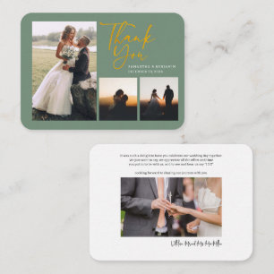 Budget Wedding Photos Handwritten Thank You Card