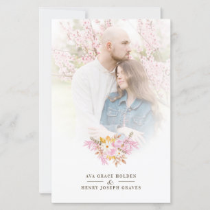 Budget Wedding Pink Flowers & Branches Bouquet