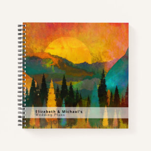 Budget Wedding Planner Personalised Trendy Modern Notebook