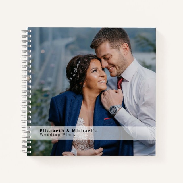Budget Wedding Planner Personalised Trendy Modern Notebook (Front)
