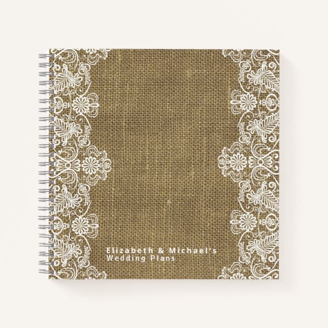 Budget Wedding Planner Personalised Trendy Modern Notebook (Front)