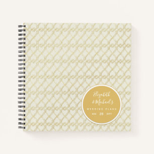 Budget Wedding Planner Personalised Trendy Modern Notebook
