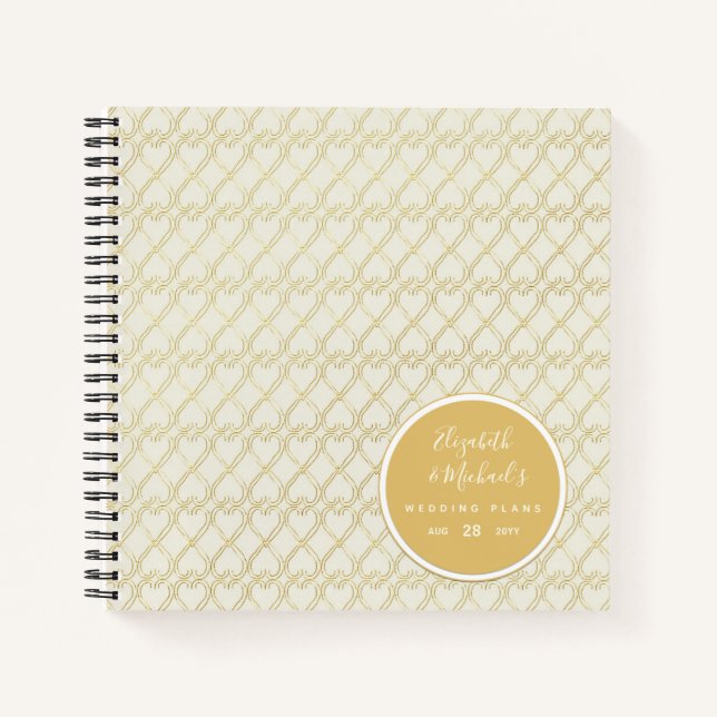 Budget Wedding Planner Personalised Trendy Modern Notebook (Front)