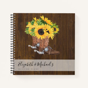 Budget Wedding Planner Personalised Trendy Modern Notebook