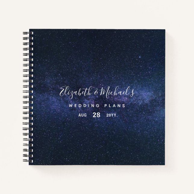 Budget Wedding Planner Personalised Trendy Modern Notebook (Front)