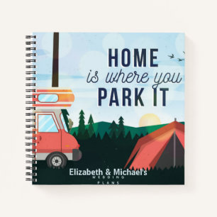 Budget Wedding Planner Personalised Trendy Modern Notebook