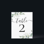 BUDGET Wedding Reception Eucalyptus Table Number<br><div class="desc">This elegant eucalyptus table card forms part of a co-ordinated wedding suite which is available in our store. Use the personalisation form to create the numbers you need.</div>