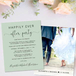 Budget Wedding Sage Green Happily Ever After Party