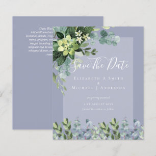 BUDGET WEDDING SAVE DATES - GREENERY Eucalyptus