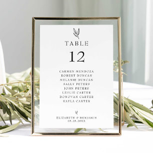 Budget Wedding Seating Chart Table Minimalist