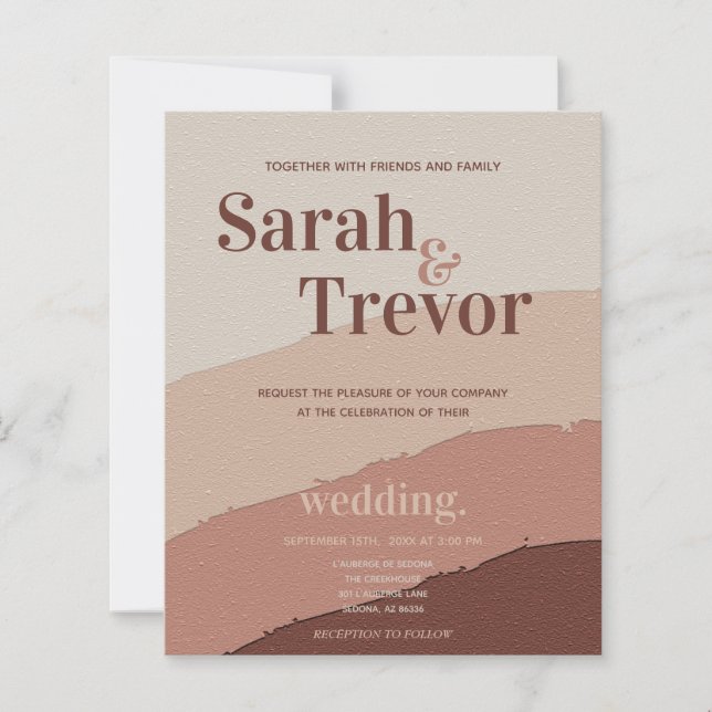 Budget Wedding Stunning 70's Inspired Abstract  (Front)