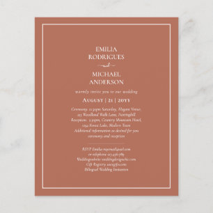 BUDGET Wedding Terracotta Monochrome Flyer