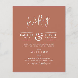 BUDGET Wedding Terracotta Monochrome Flyer