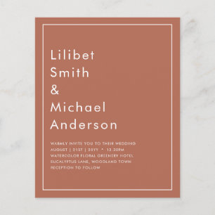 BUDGET Wedding Terracotta Monochrome Flyer