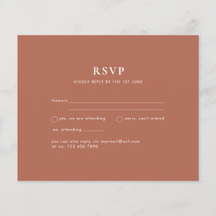 BUDGET Wedding Terracotta Monochrome Flyer