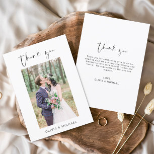 Budget Wedding Thank You Photo Minimalist Flyer