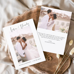 Budget Wedding Thank You Photo Minimalist Flyer
