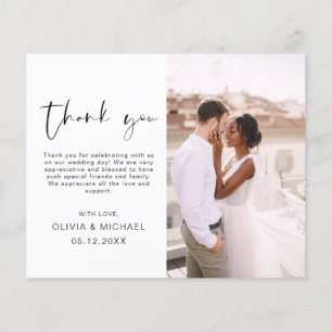 Budget Wedding Thank You Photo Minimalist Flyer