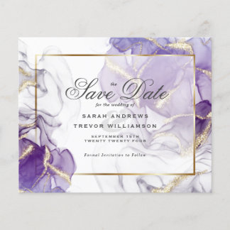 Budget Wedding Wild Wisteria Gold Abstract