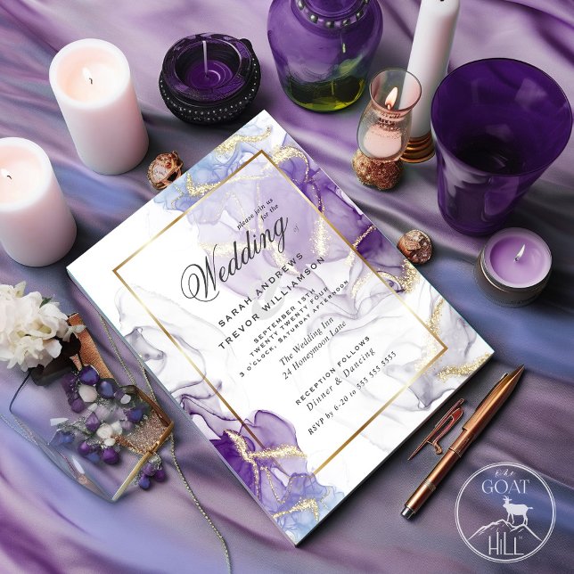 Budget Wedding Wild Wisteria Gold Abstract (Creator Uploaded)