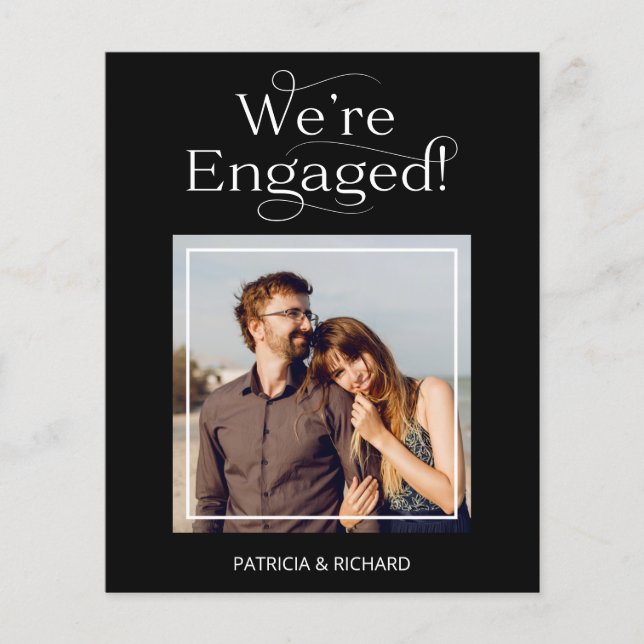 Budget We're Engaged Engagement Announcement (Front)