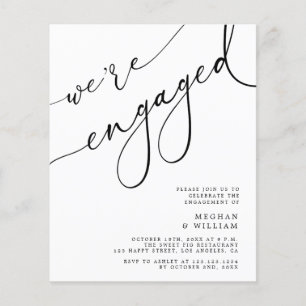Budget We're Engaged Engagement Party Invitation