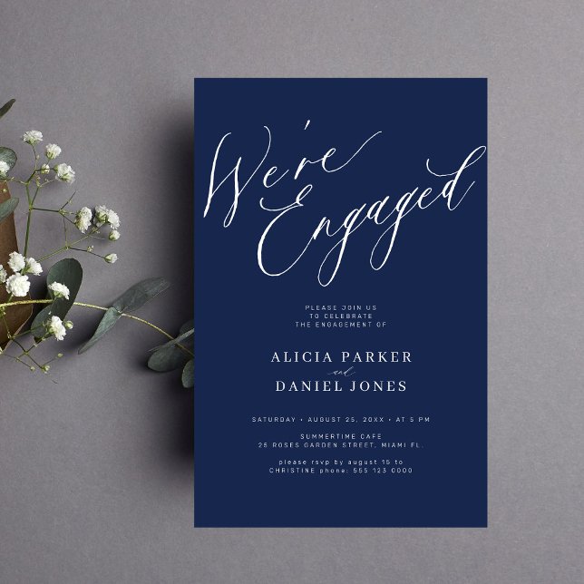 Budget We're Engaged engagement party invitation (Creator Uploaded)