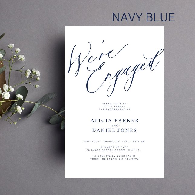 Budget We're Engaged engagement party invitation (Creator Uploaded)